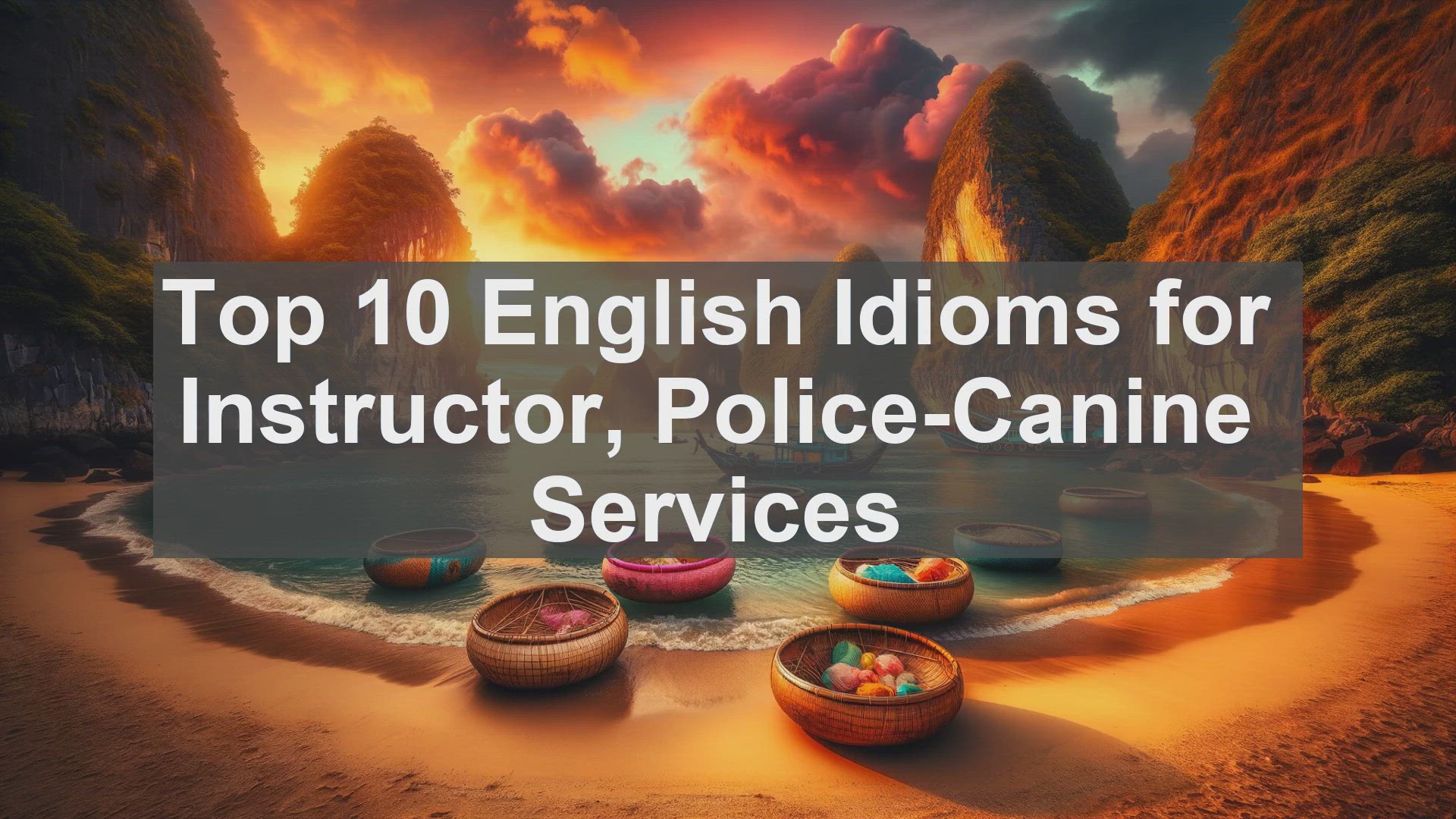 'Video thumbnail for Top 10 English Idioms for Instructor PoliceCanine Services'