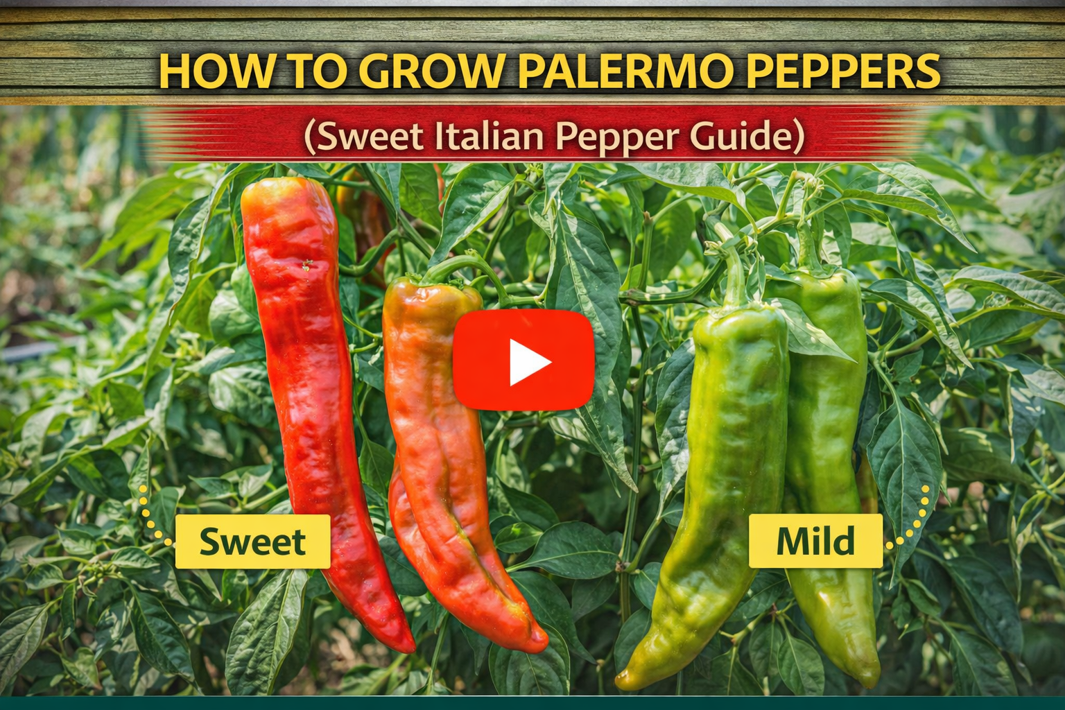Video thumbnail for How to Grow Palermo Peppers (Sweet Italian Pepper Guide)