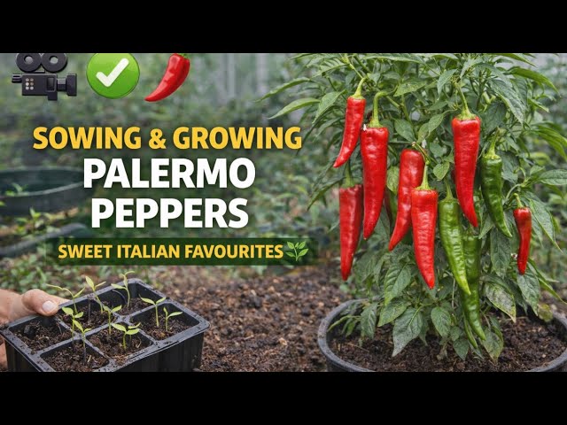 Video thumbnail for 🎥 ✅ 🌶 Sowing & Growing Palermo Peppers 🌱 | Sweet Italian Favourites