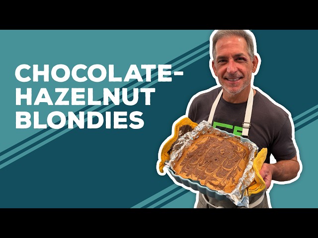 Video thumbnail for Love & Best Dishes: Chocolate-Hazelnut Blondies Recipe | Nutella Dessert Ideas