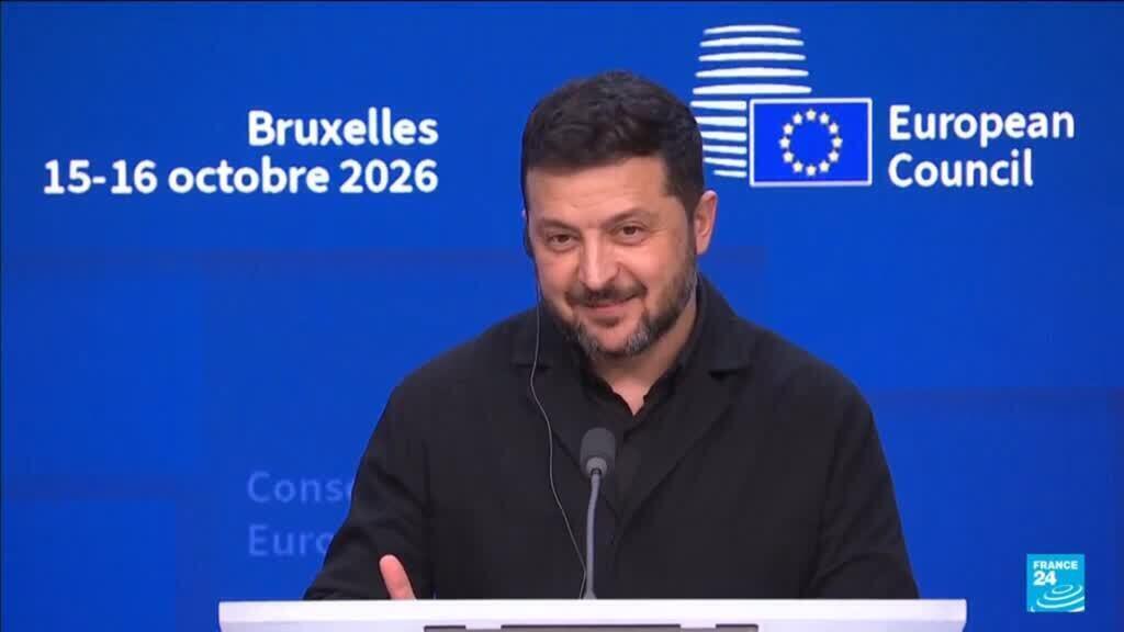 Video thumbnail for Zelensky drums up European backing as Trump ties slump