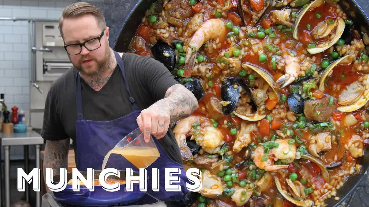 Video thumbnail for How-To: Make Paella Valenciana with Jamie Bissonnette