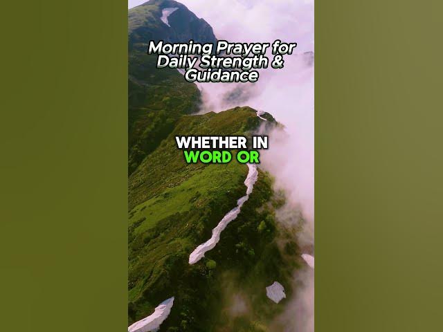 Video thumbnail for Renewed Purpose - Morning Prayer #morningprayerbeforeyoustartyourday