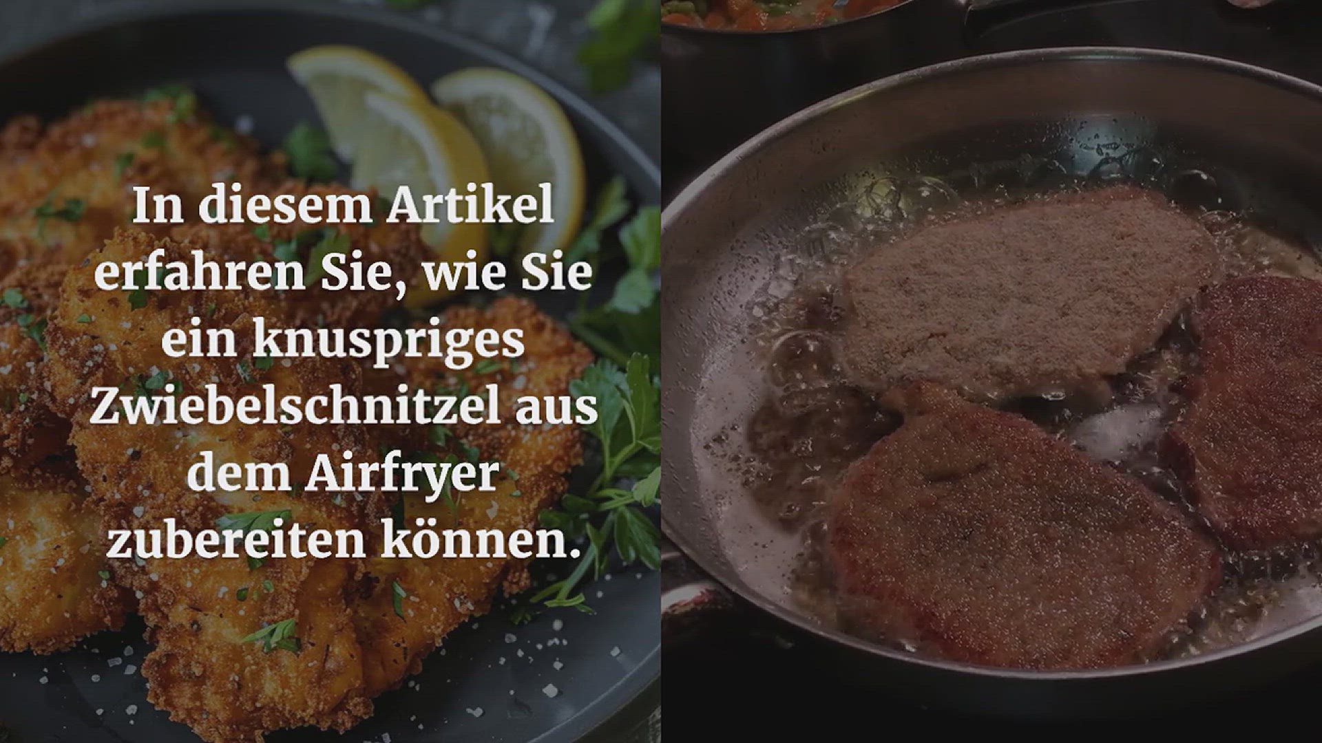 Video thumbnail for knuspriges Zwiebelschnitzel aus dem Airfryer