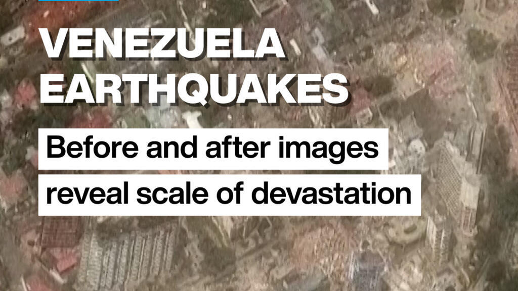 Video thumbnail for Venezuela earthquakes: Before and after images reveal scale of devastation