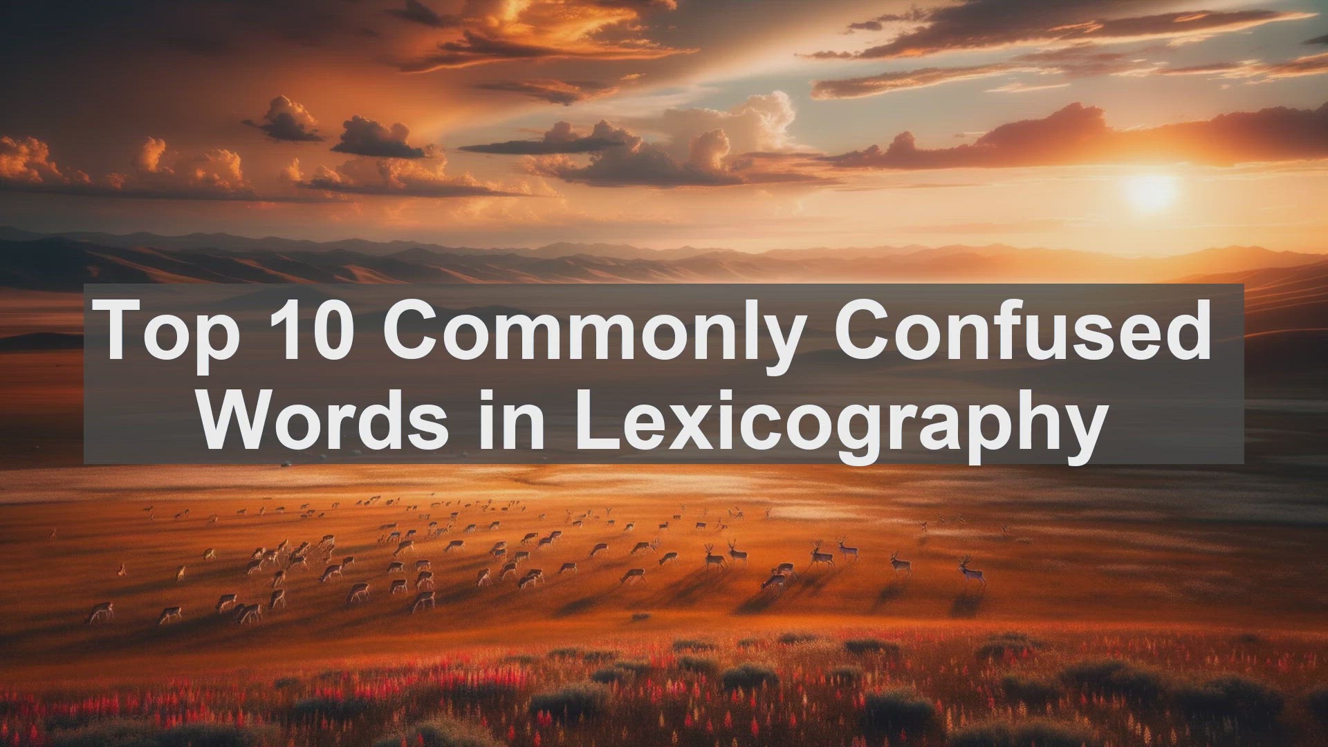 'Video thumbnail for Top 10 Commonly Confused Words in Lexicography'