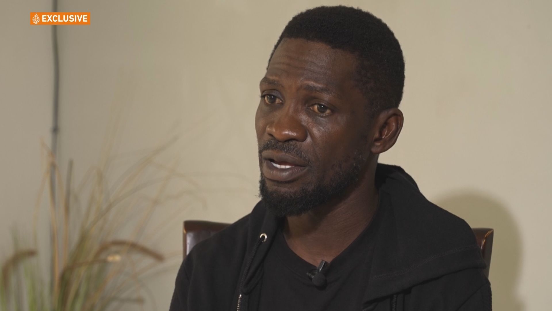 Video thumbnail for Al Jazeera exclusive: Uganda’s Bobi Wine speaks from hiding after disputed election