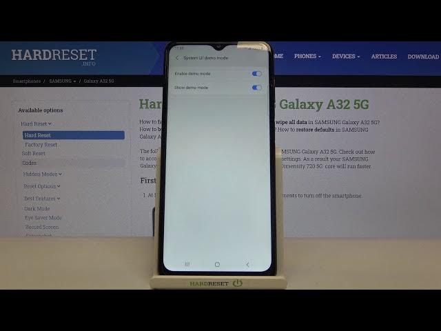 Video thumbnail for How to Enter Demo Mode in Samsung Galaxy A32 5G - Demo Mode Activation
