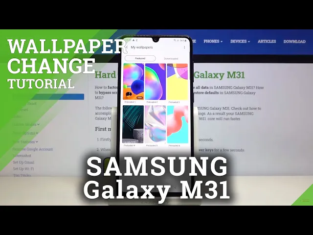 Video thumbnail for How to Change Wallpaper in SAMSUNG Galaxy M31 - Refresh Screen Look