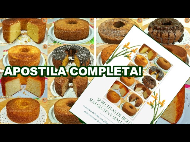Video thumbnail for BAIXE JÁ SUA APOSTILA 12 Receitas de Bolos Sem Glúten e Sem Lactose