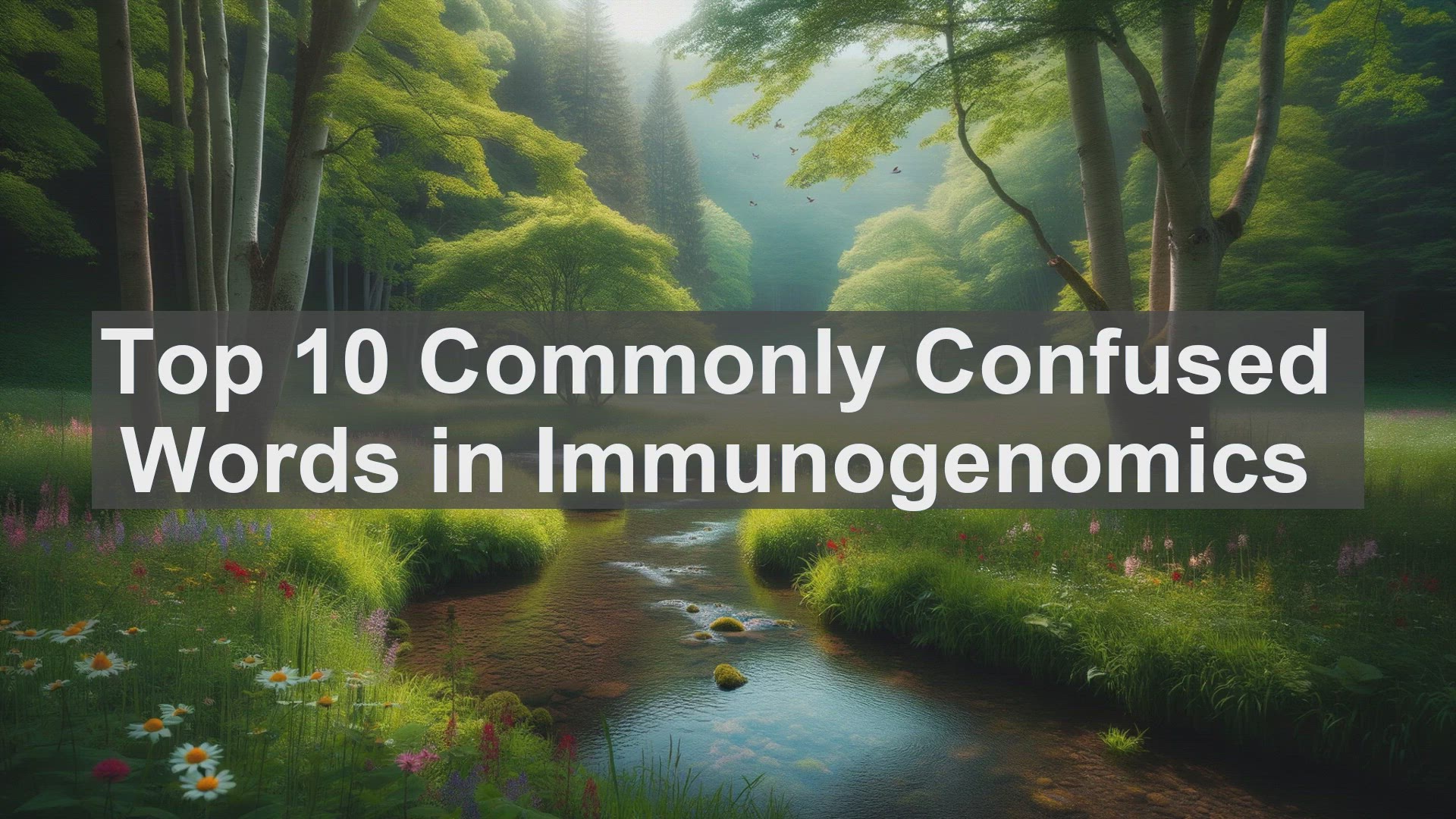 'Video thumbnail for Top 10 Commonly Confused Words in Immunogenomics'