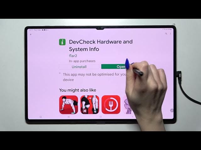Video thumbnail for Samsung Galaxy Tab S8 Ultra - How To Check Phone Specification | DevCheck Hardware App