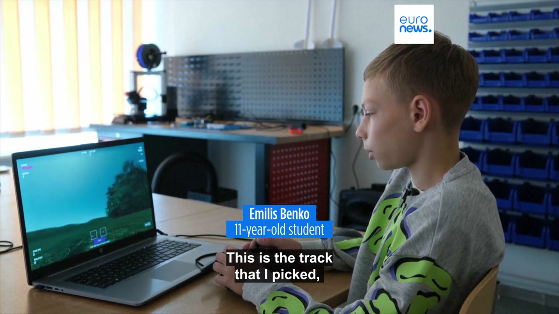 'Video thumbnail for Lithuanian children learn how to build, programme and fly drones in after-school course'