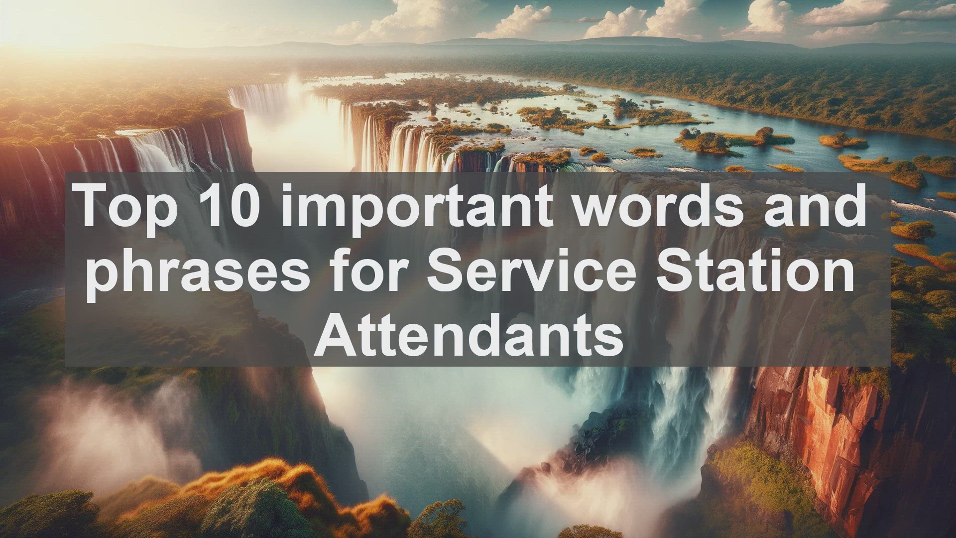 'Video thumbnail for Top 10 important words and phrases for Service Station Attendants'