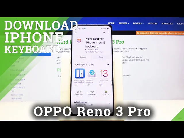 Video thumbnail for How to Install iPhone-like Keyboard in OPPO Reno 3 Pro – Add Keyboard