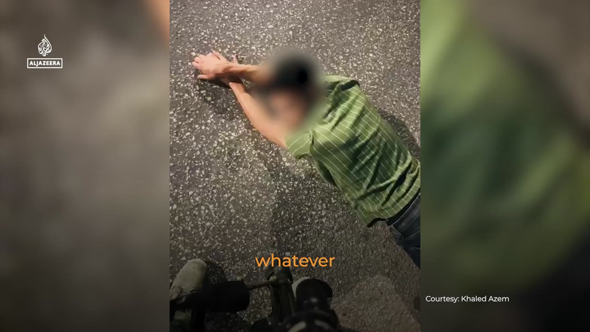 'Video thumbnail for Israeli soldiers attack Khaled Azem'