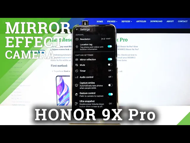 Video thumbnail for How to Turn Mirror Effect On and Off in HUAWEI Honor 9x Pro – Reverse Image