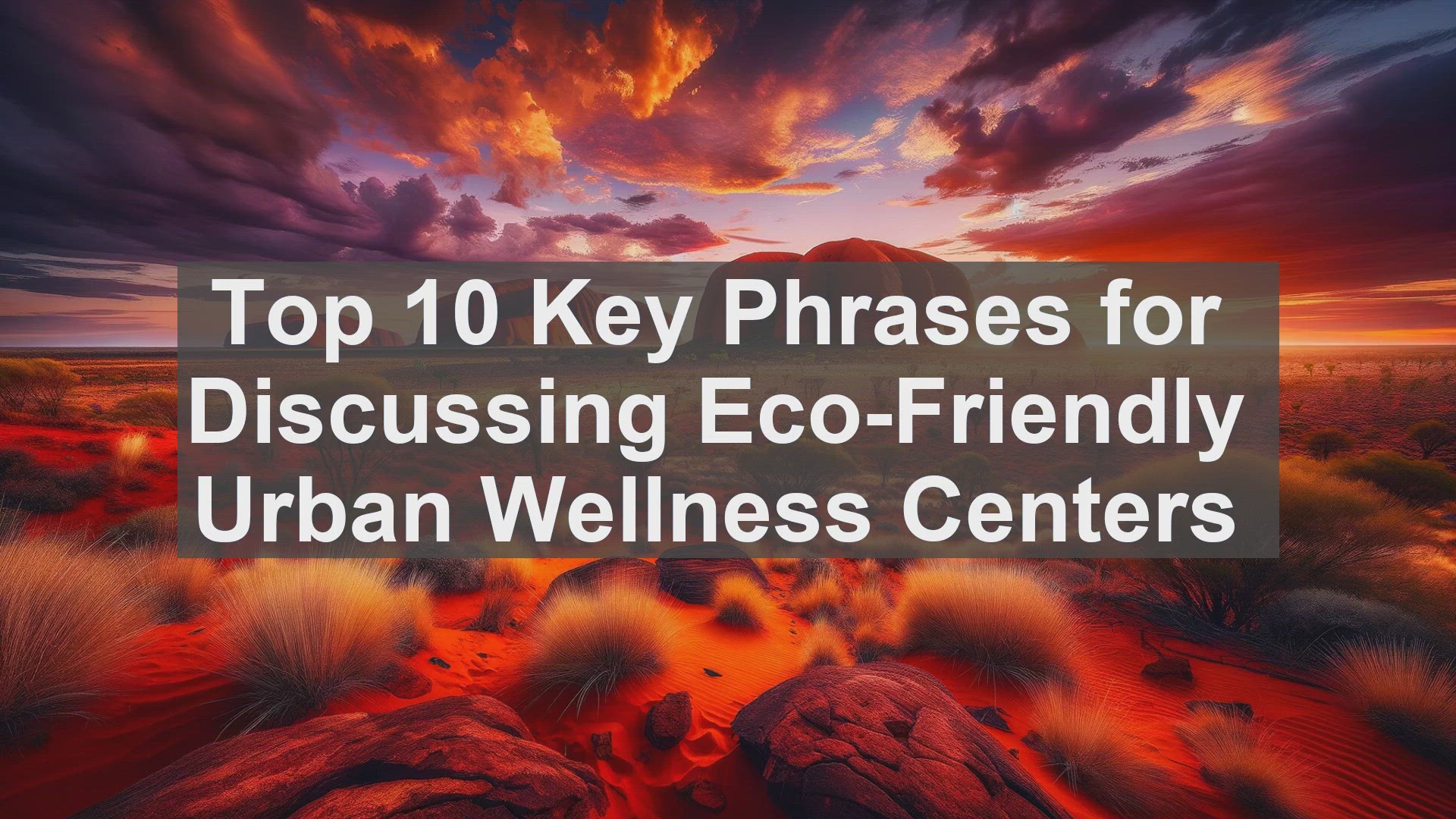 'Video thumbnail for Top 10 Key Phrases for Discussing EcoFriendly Urban Wellness Centers'