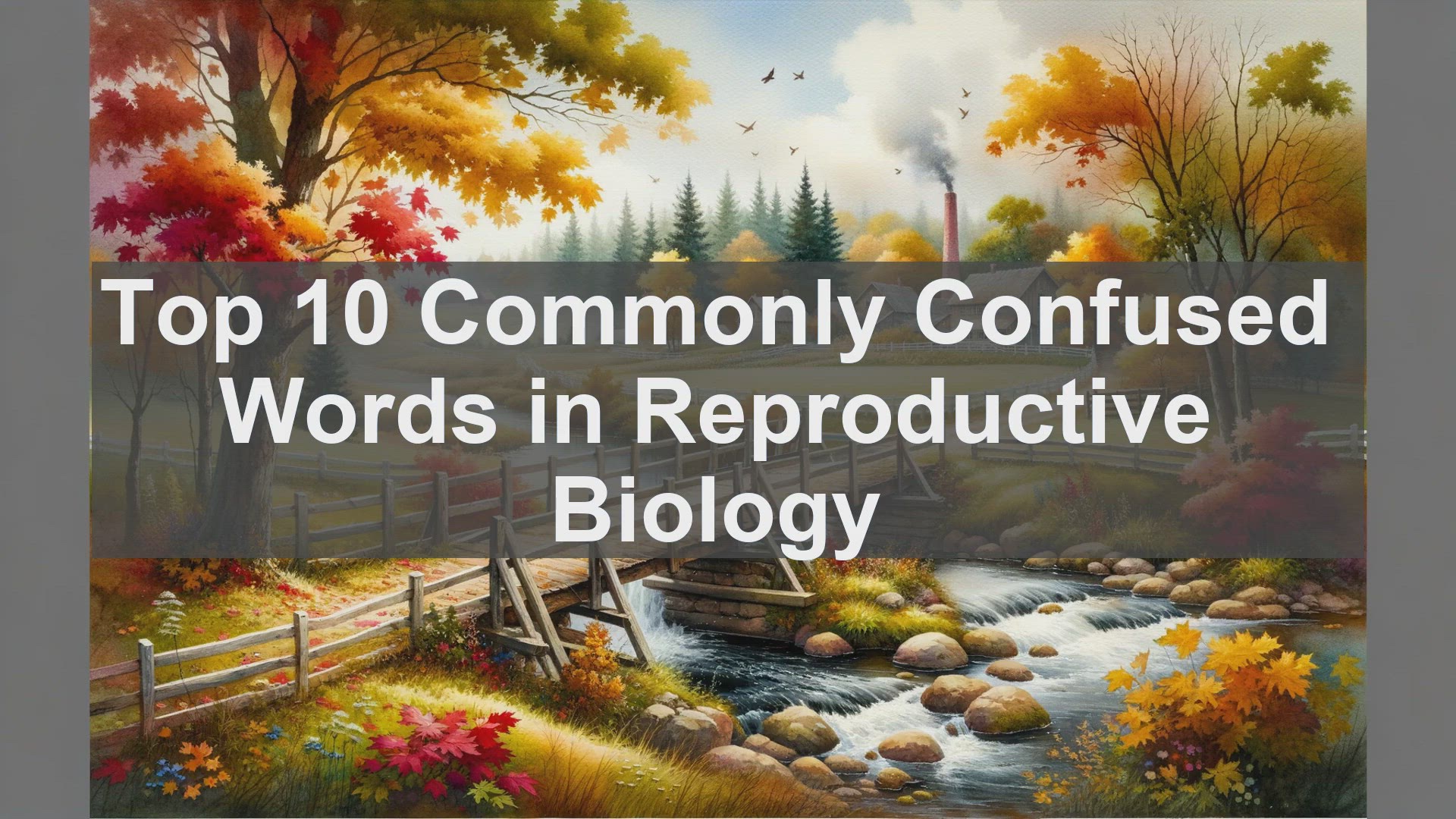 'Video thumbnail for Top 10 Commonly Confused Words in Reproductive Biology'