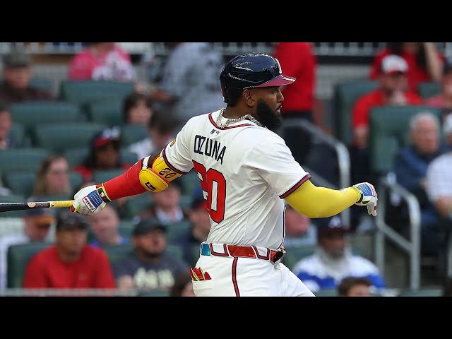 Video thumbnail for Marcell Ozuna's First 10 Home Runs of 2025!