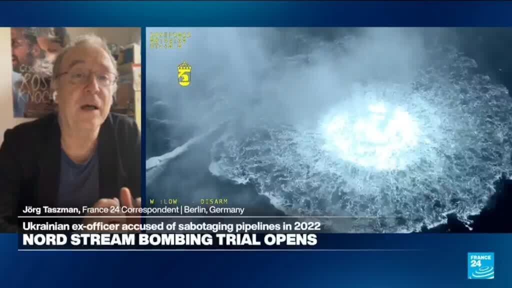 Video thumbnail for Ukrainian ex-officer stands trial in Germany over Nord Stream bombing