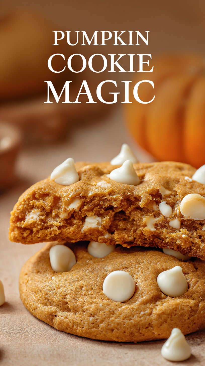 Video thumbnail for Pumpkin White Chocolate Chip Cookies – Soft, Chewy & Full of Fall Flavor