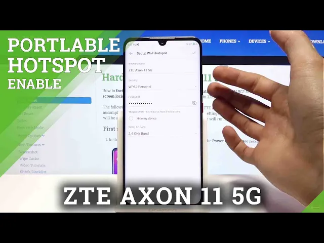Video thumbnail for How to Use Portable Hotspot on ZTE Axon 11 –  Share Internet Connection