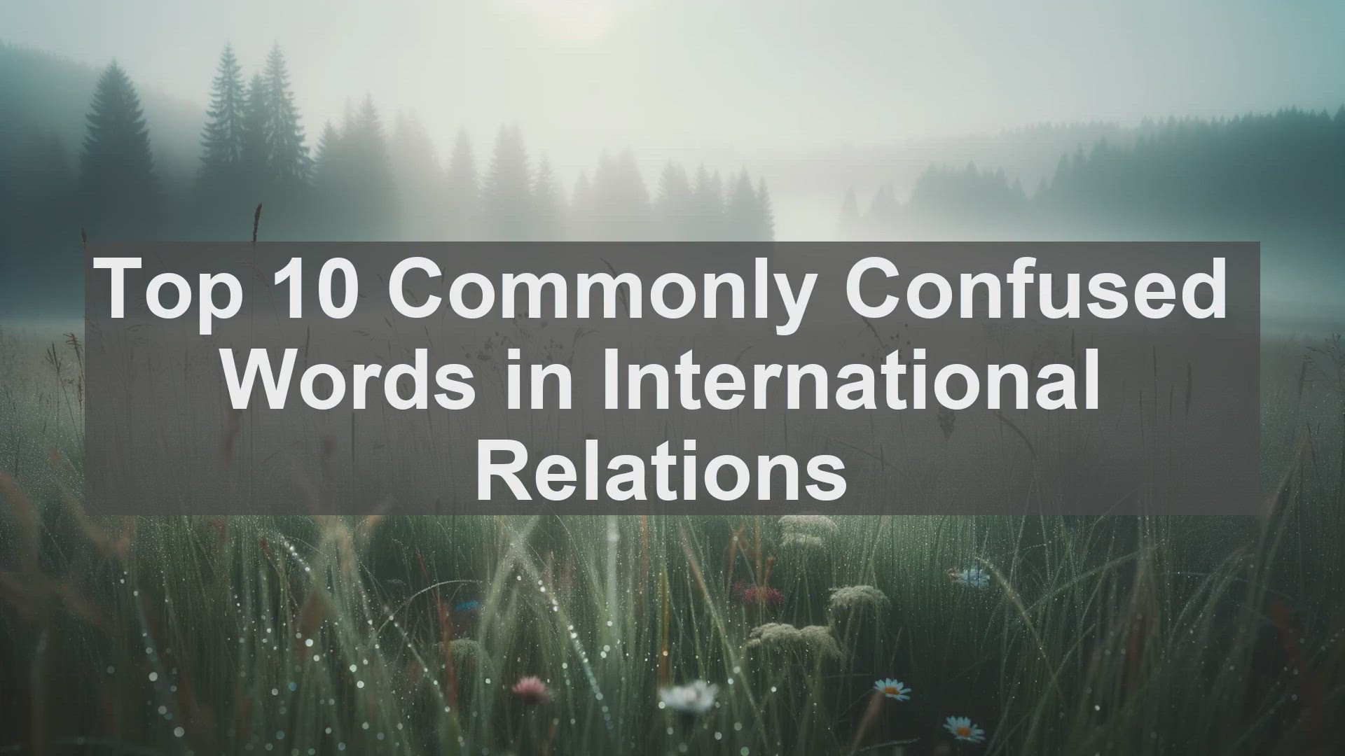'Video thumbnail for Top 10 Commonly Confused Words in International Relations'