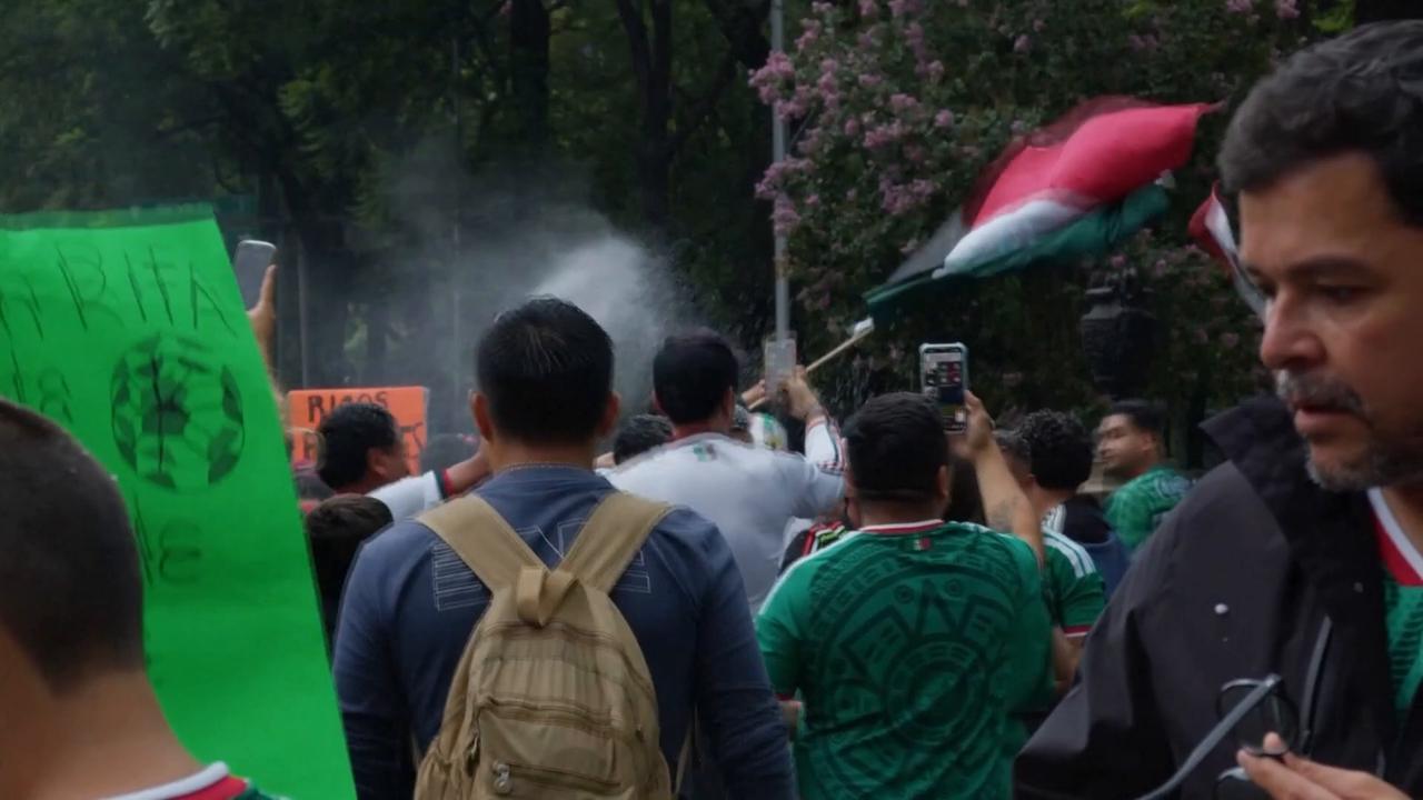 Video thumbnail for Mexico: World Cup opening turns Mexico City into global epicenter of football.