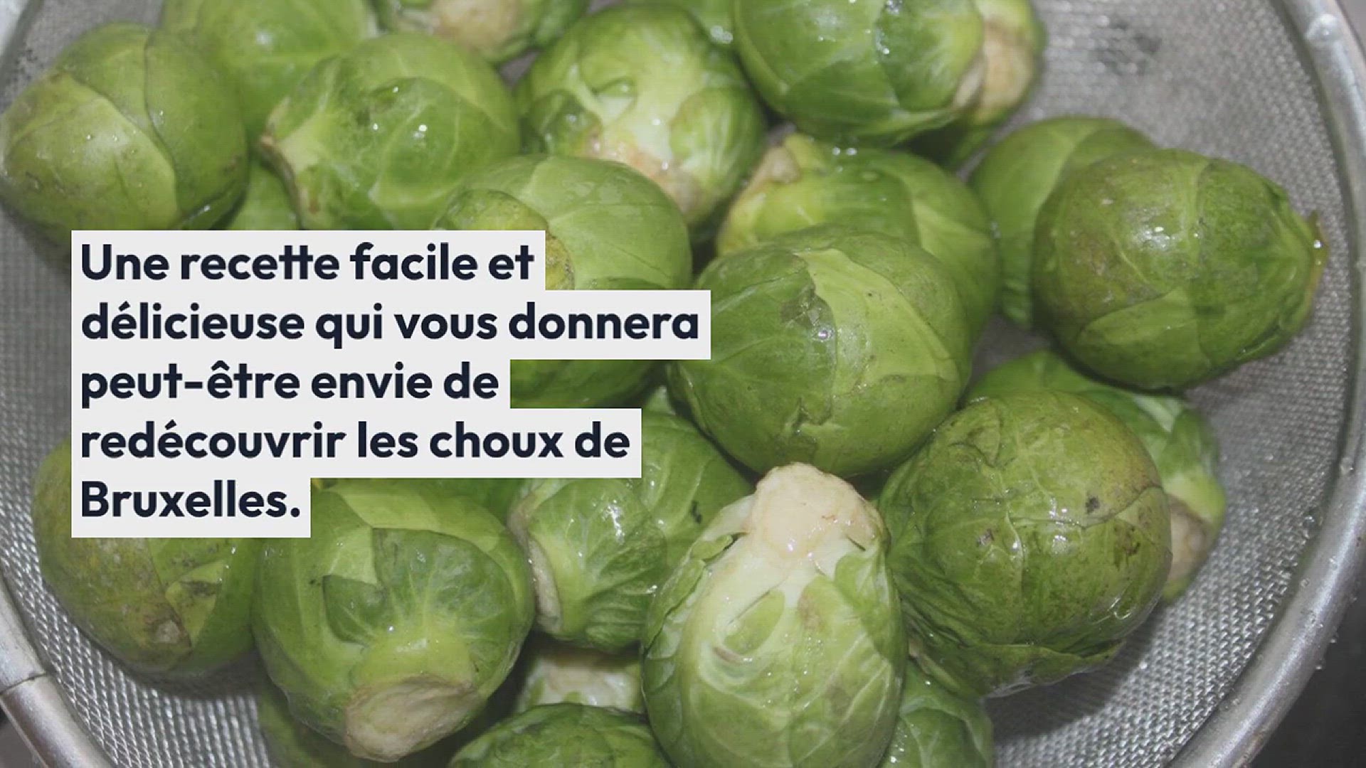 Video thumbnail for CHOUX DE BRUXELLES, CHAMPIGNONS SAUCE GORGONZOLA ET CRUMBLE PARMESAN NOIX DE PÉCAN