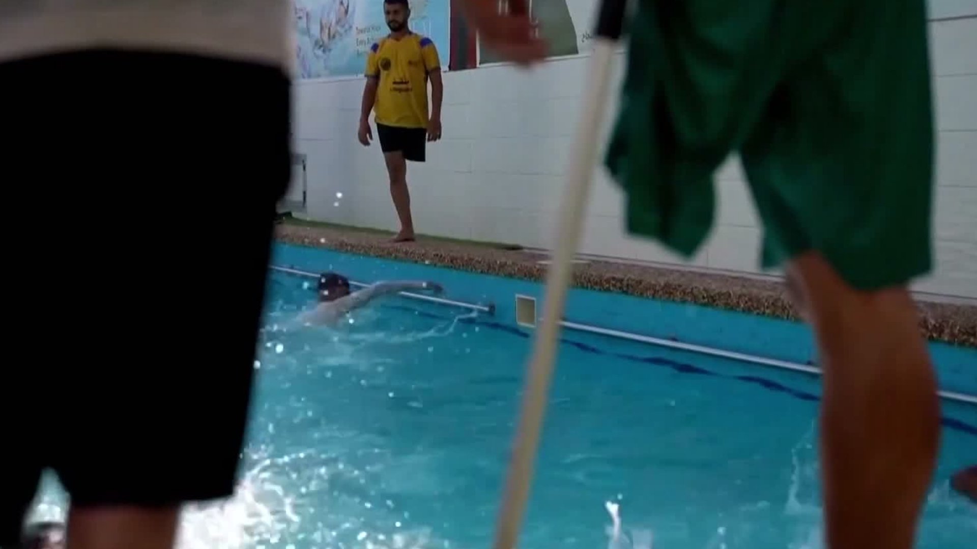 Video thumbnail for Gaza swimming lessons: Children learn to swim after suffering amputations