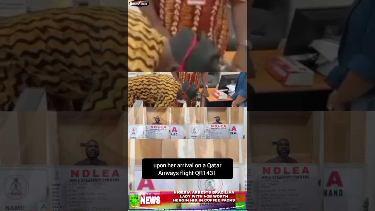 Nigeria Arrests Brazilian Lady With ₦3b Worth Heroin Hid In Coffee Packs