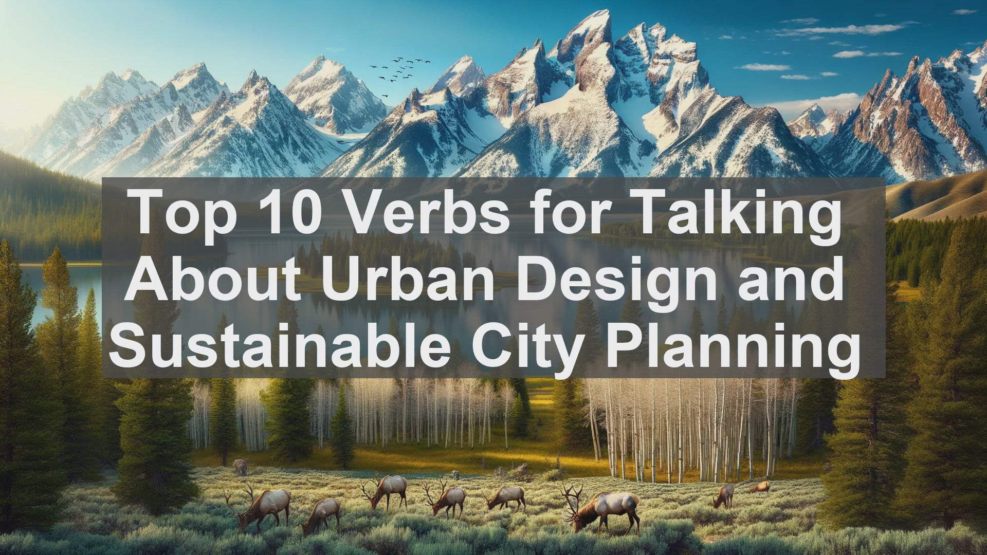 'Video thumbnail for Top 10 Verbs for Talking About Urban Design and Sustainable City Planning'