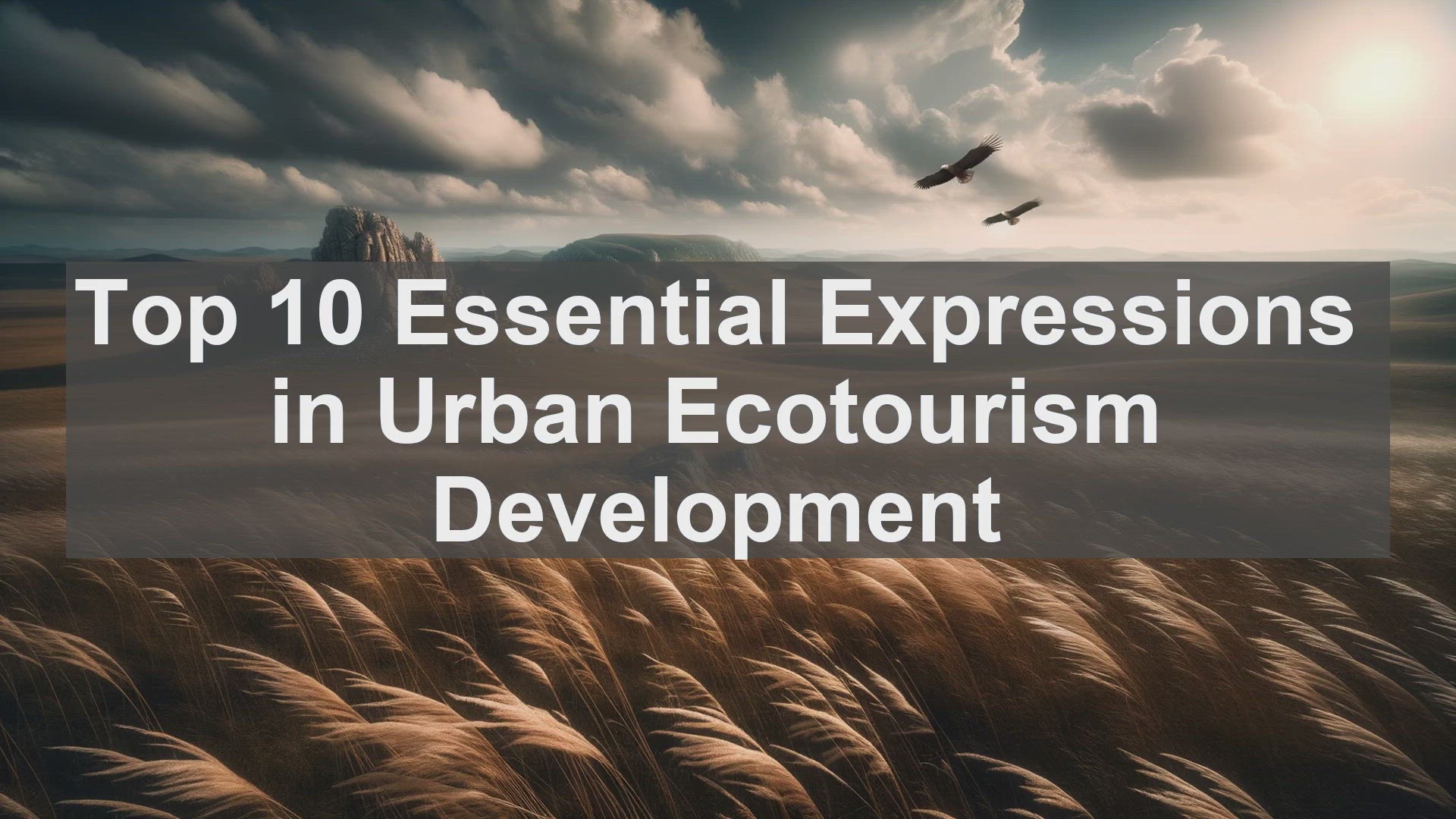 'Video thumbnail for Top 10 Essential Expressions in Urban Ecotourism Development'