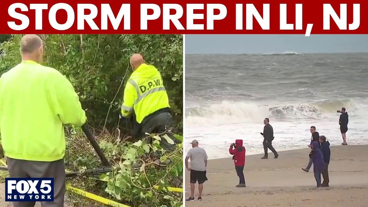 Video thumbnail for LI, NJ prep for storm as state of emergencies declared for parts of NY, NJ