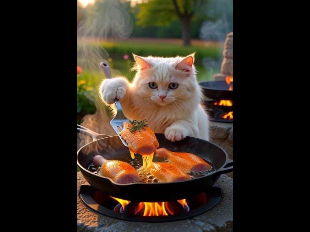 Video thumbnail for This cat’s cooking skills went TOO FAR 😹🦆