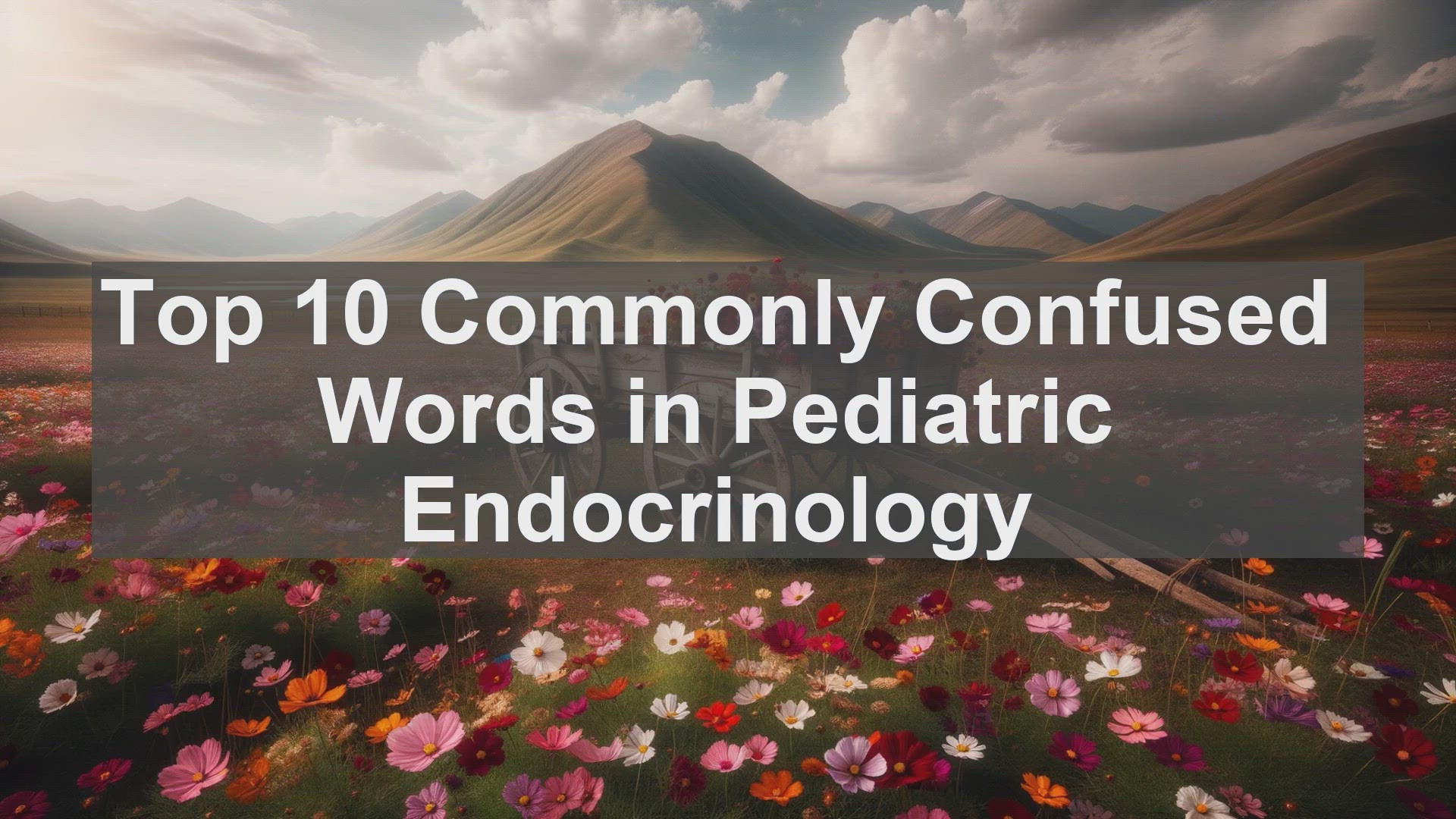 'Video thumbnail for Top 10 Commonly Confused Words in Pediatric Endocrinology'