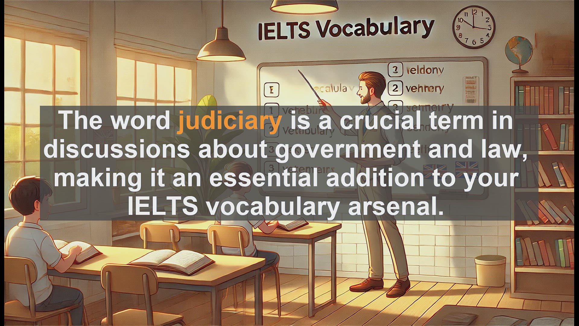 'Video thumbnail for 5000 Must Know IELTS 8.0 Vocabulary - IELTS Vocabulary: Understanding and Using 'Judiciary''