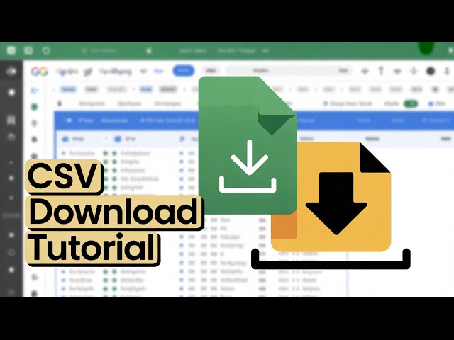 Video thumbnail for How to Download a CSV File from Google Spreadsheet Using Google HTML Service in Google Apps Script