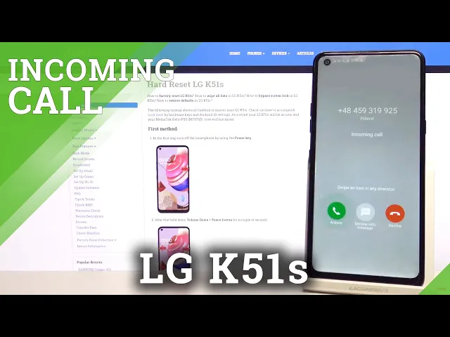 Video thumbnail for LG K51s - Options & Incoming Call Screen Presentation