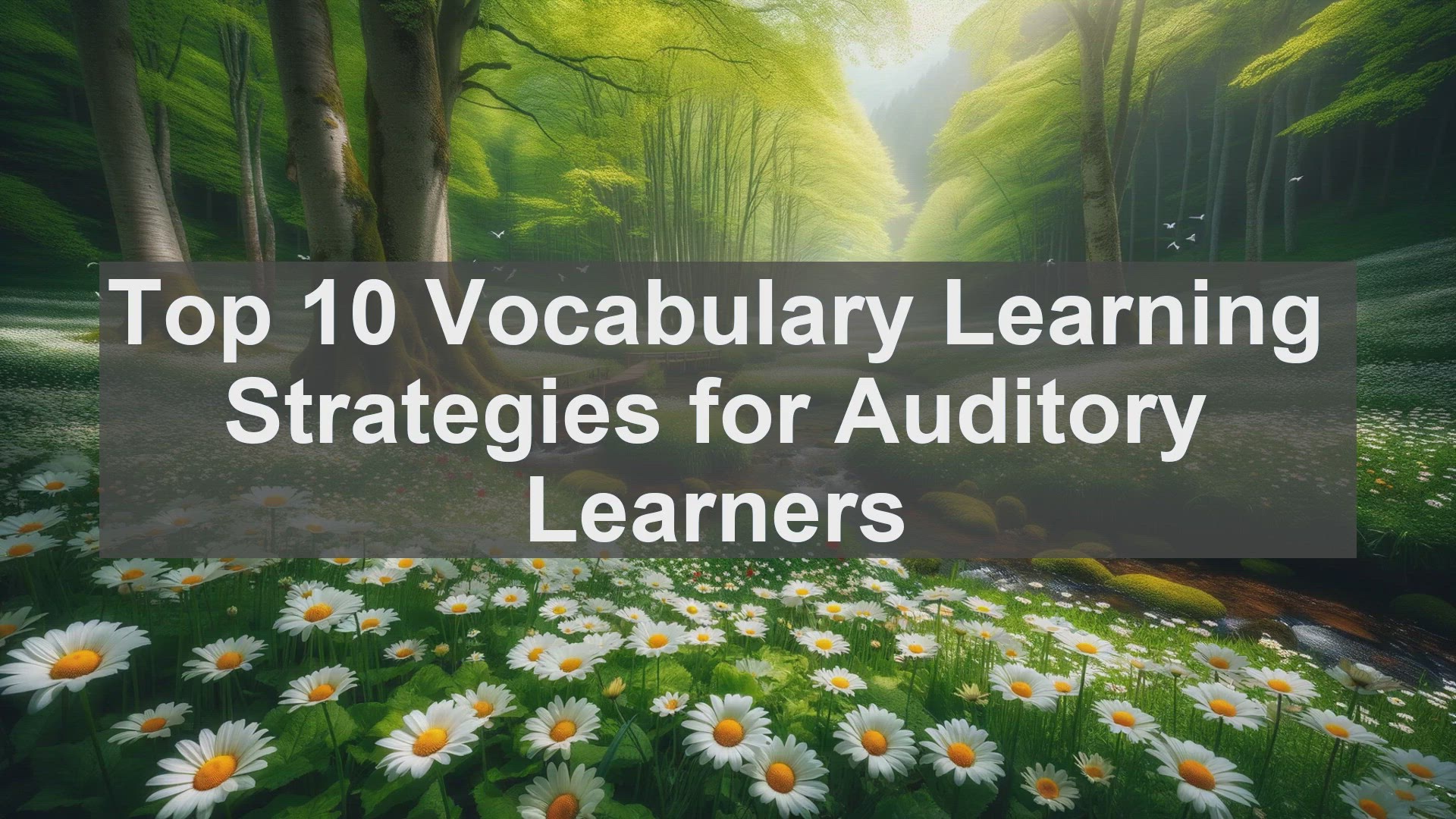 'Video thumbnail for Top 10 Vocabulary Learning Strategies for Auditory Learners'
