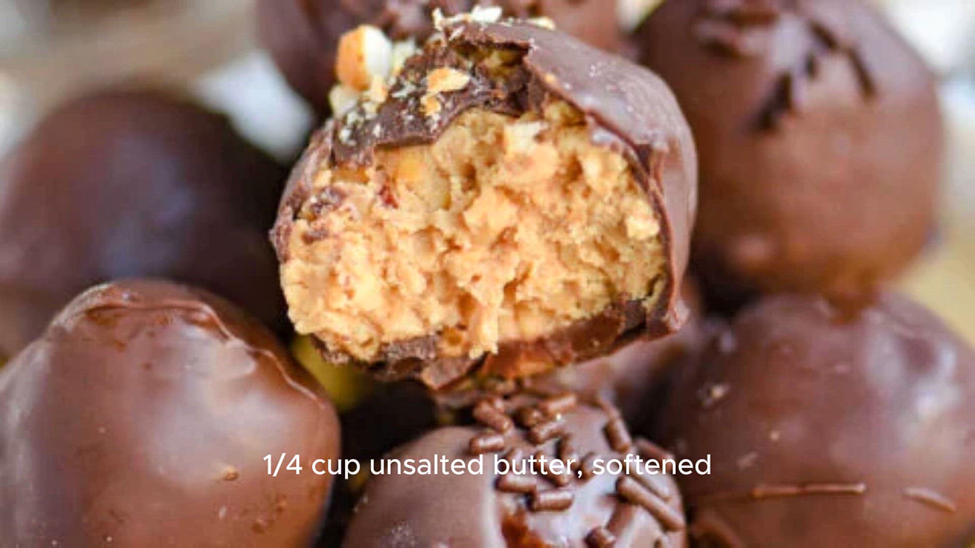 Video thumbnail for Rice Krispie Peanut Butter Balls Recipe