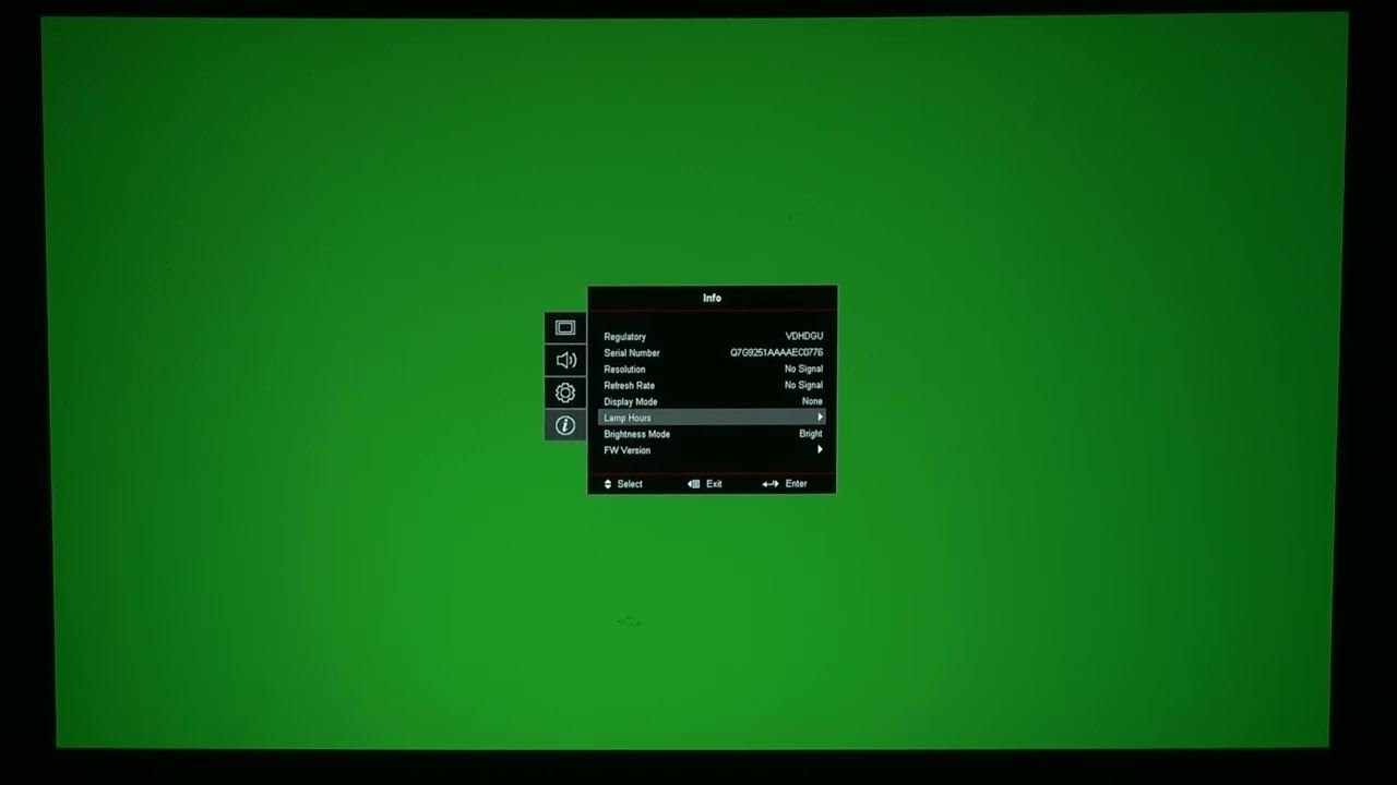 Video thumbnail for How To Find Serial Number In Optoma HD146X