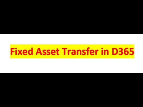 Video thumbnail for How to transfer Fixed from one Dimension to another in Microsoft Dynamics 365
