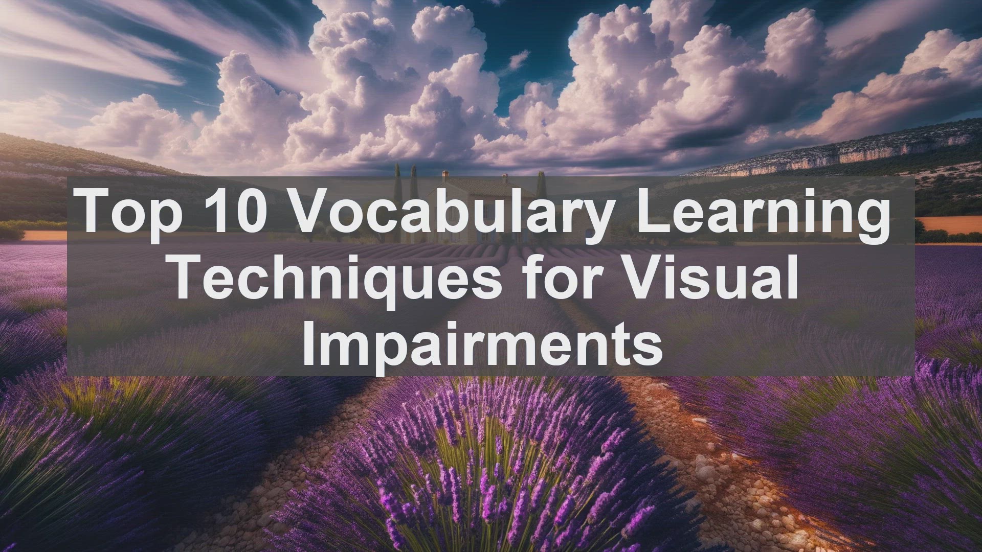'Video thumbnail for Top 10 Vocabulary Learning Techniques for Visual Impairments'