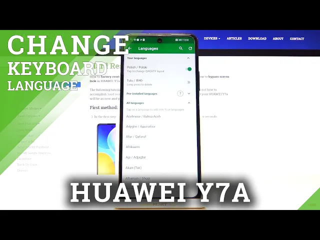 Video thumbnail for How to Change Keyboard Language in HUAWEI Y7A – Set Up Keyboard Language