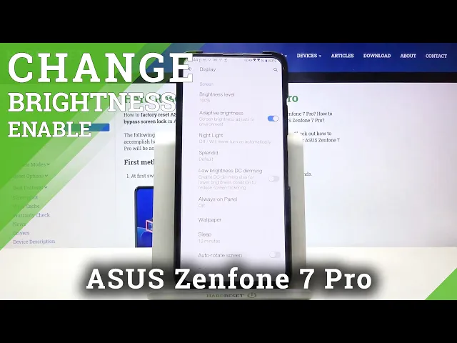 Video thumbnail for How to Enable Auto-Brightness in ASUS Zenfone 7 Pro - Locate Display Settings