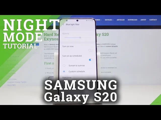 Video thumbnail for How to Activate Blue Light Filter in Samsung Galaxy S20 – Eye Protection Mode