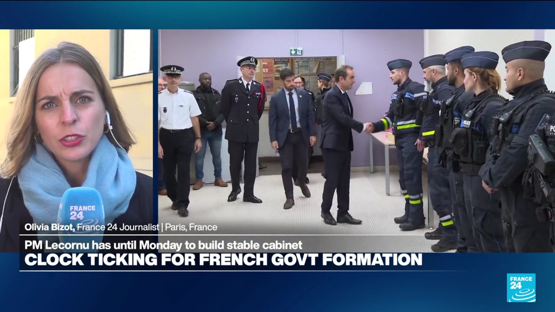 'Video thumbnail for French PM Lecornu races against the clock to form govt cabinet'