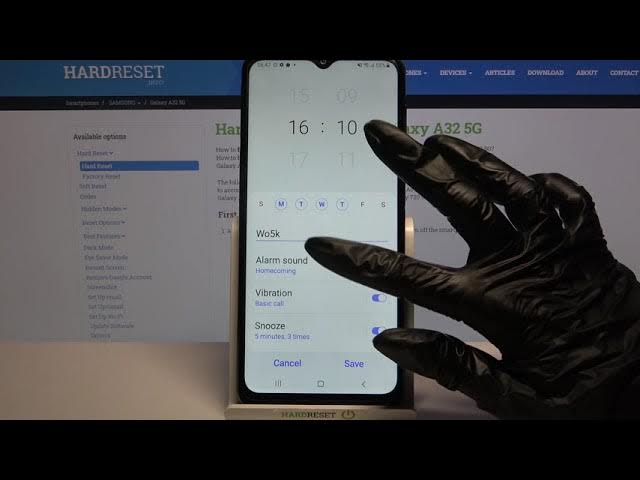 Video thumbnail for How to Set Up Alarm Clock on Samsung Galaxy A32 5G - Manage Alarm Settings